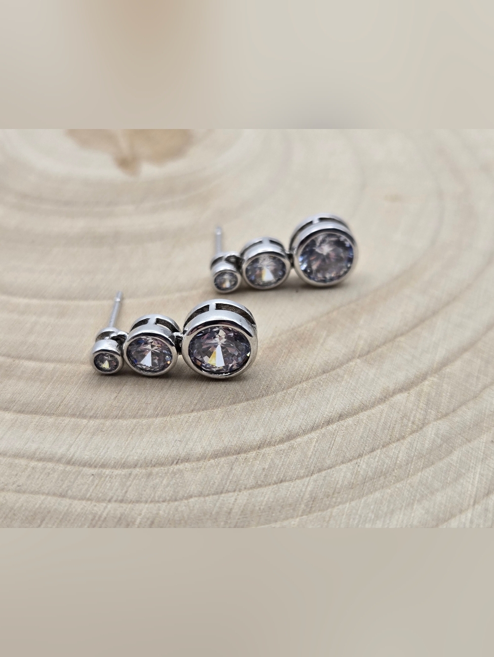 ✨ 925 Sterling Silver Cubic Zirconia Drop Earrings – New ✨ - Picture 3 of 6